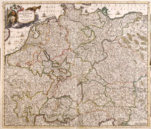 Map of Germany by Frederick de Wit
