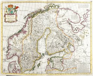 Map of Sweden and Norway by Frederick de Wit
