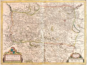 Map of the Archduchy of Austria by Frederick de Wit