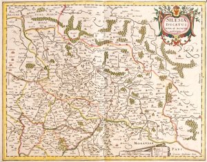 Map of the Duchy of Silesia (Germany and the Czech Republic) by Frederick de Wit