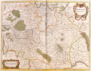 Map of the Duke of Franconia, Germany by Frederick de Wit