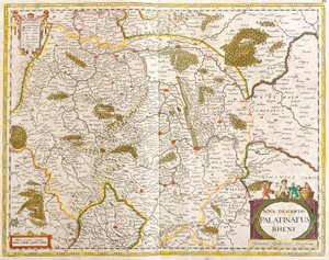 Map of the Palatinate Rhenan, Germany by Frederick de Wit