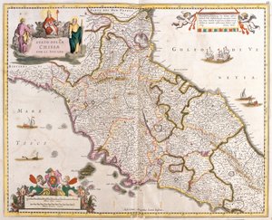 Map of the States of the Church in Tuscany, Italy by Frederick de Wit