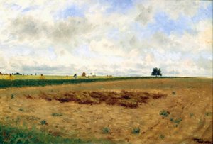 Landscape with Haystacks by Frederico Rossano