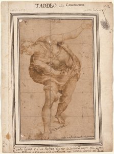 A Hebrew, from Christ Shown to the People recto, Design for a Wall Decoration...verso by Frederico Zuccaro