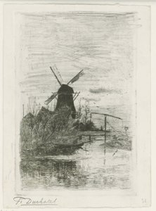 The Fisherman by Fredericus Jacobus van Rossum du Chattel (signed by artist)