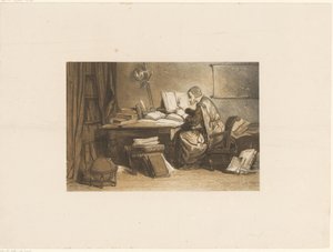 Scholar in His Study by Frederik Hendrik Weissenbruch