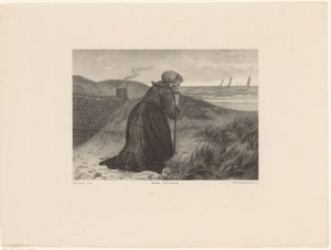 Old Woman Leaning on a Stick by Frederik Hendrik Weissenbruch