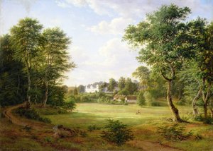 Danish Landscape with a Little Castle by Frederik Kiaerskou