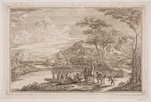 A Ferry Place in a Mountainous Region by Frederik Laub