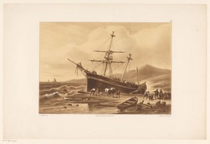 Stranded ship