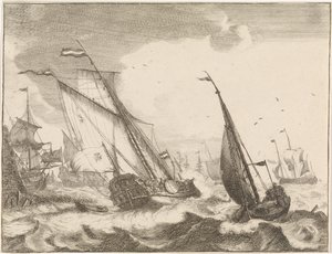 Ships at Sea by Frederik Ottens