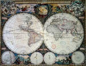 Planisphere by Frederic de Witt (17th century)
