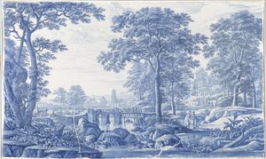Plaque with an Italianate Landscape by Frederik van Frytom (attributed to)