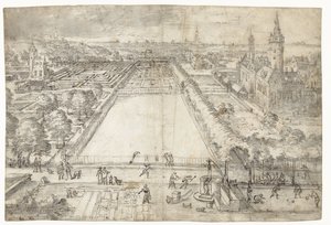 Castle with a Park Near a City by Frederik van Valckenborch