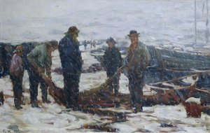 Fishermen, c.1900 by Fredrik Kolstoe