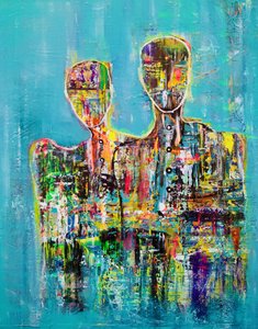 Modern Abstract Couple by Fredrik Olsen