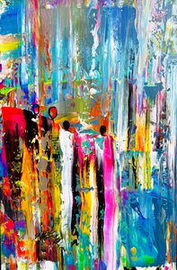 Vibrant City Crowd by Fredrik Olsen