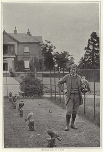 A Falconer with His Hawk by French Photographer