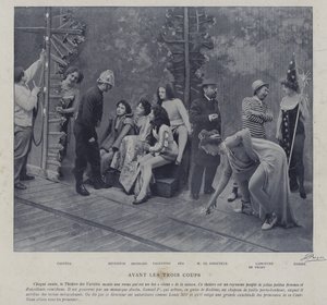 Actors and actresses at the Theatre des Varietes, Paris by French Photographer