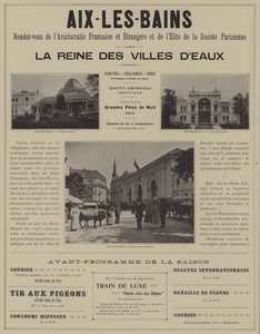 Aix-les-Bains, Rendezvous of the Aristocracy of France and Abroad and the Elite of Parisian Society by French Photographer