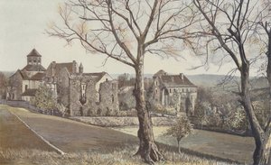 Aubazine, General View of the Former Abbey by French Photographer