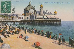 Beach and Palais de la Jetee, Nice by French Photographer