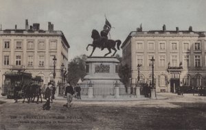 Brussels, Place Royale, Statue of Godefroid de Bouillon by French Photographer