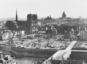 Building of the Hotel-Dieu, Paris, 1867