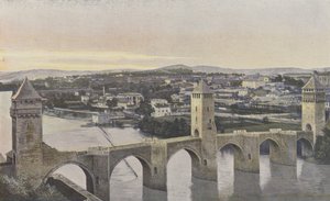 Cahors, Valentre Bridge and View from the Left Bank of the Lot by French Photographer
