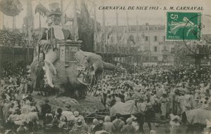 Carnival of Nice 1913. Postcard sent in 1913. by French Photographer