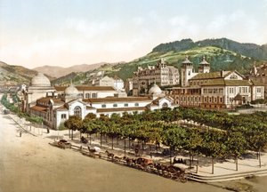 Casino and baths, La Bourboule, France, pub. 1890-1900