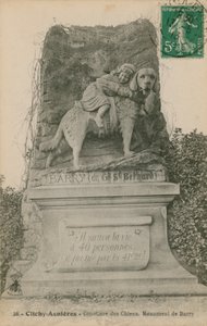 Clichy-Asnieres - Dog Cemetery. Monument of Barry by French Photographer