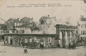 Dax - the warm water spring - source from Nebe. Postcard sent in 1913