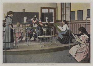 Drawing class at the Lycee Racine, Paris by French Photographer
