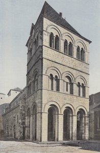 Ebreuil, Church, Northwest View by French Photographer