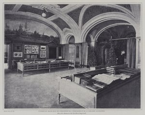 Entrance to the Grand Hall of the Exhibition of Printing and Books in the German Pavilion at the Exposition Universelle 1900, Paris by French Photographer