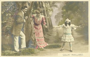 Family playing Blind Man