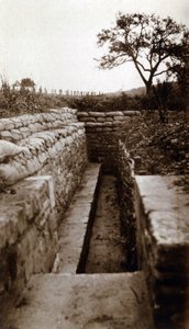 First World War (1914-1918): View of a Trench Model Lemberg Trench, Hautebraye (Oise)