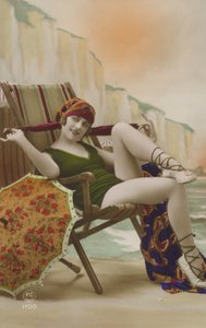 Girl in a deck chair