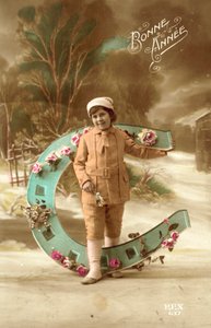 Girl with Large Horseshoe by French Photographer