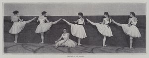 Girls Performing Bar Exercises in a Ballet Class by French Photographer