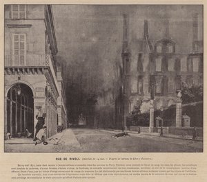 La Commune de Paris, Rue De Rivoli, Matinee du 24 mai by French Photographer