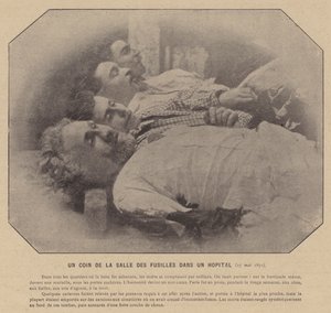 La Commune de Paris, A Corner of the Room of the Shot in a Hospital, May 27, 1871 by French Photographer