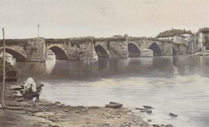 Limoges, Saint-Martial Bridge, Upstream View (Left Bank of the Vienne) by French Photographer