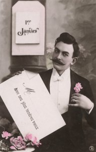 Man with a moustache by French Photographer