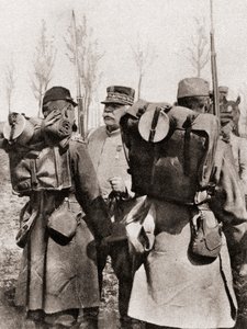 Marshal Joseph Jacques Césaire Joffre Inspecting His Troops, from The Illustrated War News, 1915