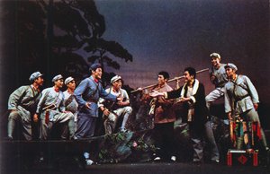 Meeting of the Red Army and the Battalion of Mt. Taichan, scene from an oratorio glorifying Mao and the Long March staged in France in 1971