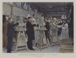 Modelling Class at the Ceramics School of the Sevres Porcelain Factory, France