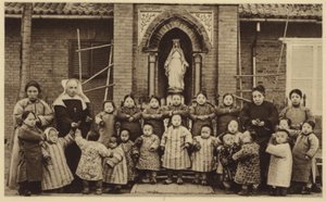 Orphans Pose Outside Their Orphanage in China by French Photographer